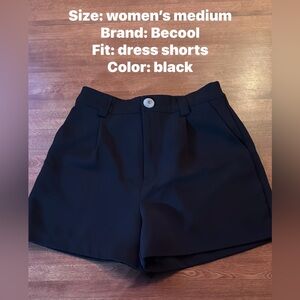 BE COOL Women's High Waist Black Shorts